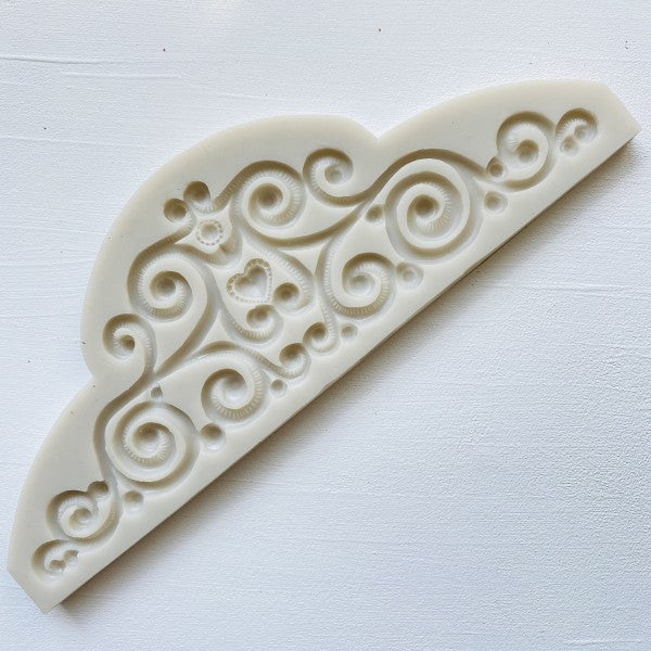 Get Inspired Crown Lace Border Silicone Mold 8.5in x 3.5in